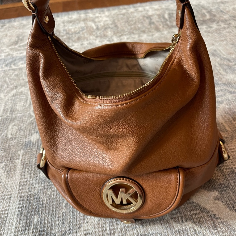 Michael Kors Purse- Light Brown/Cognac - Picture 5 of 6